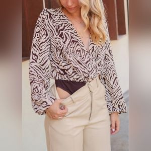 Zebra Print Bodysuit